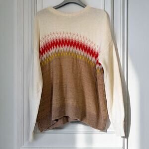 DEMYLEE X J.CREW Fair Isle Wool Mohair Blend Sweater in Multi Size M